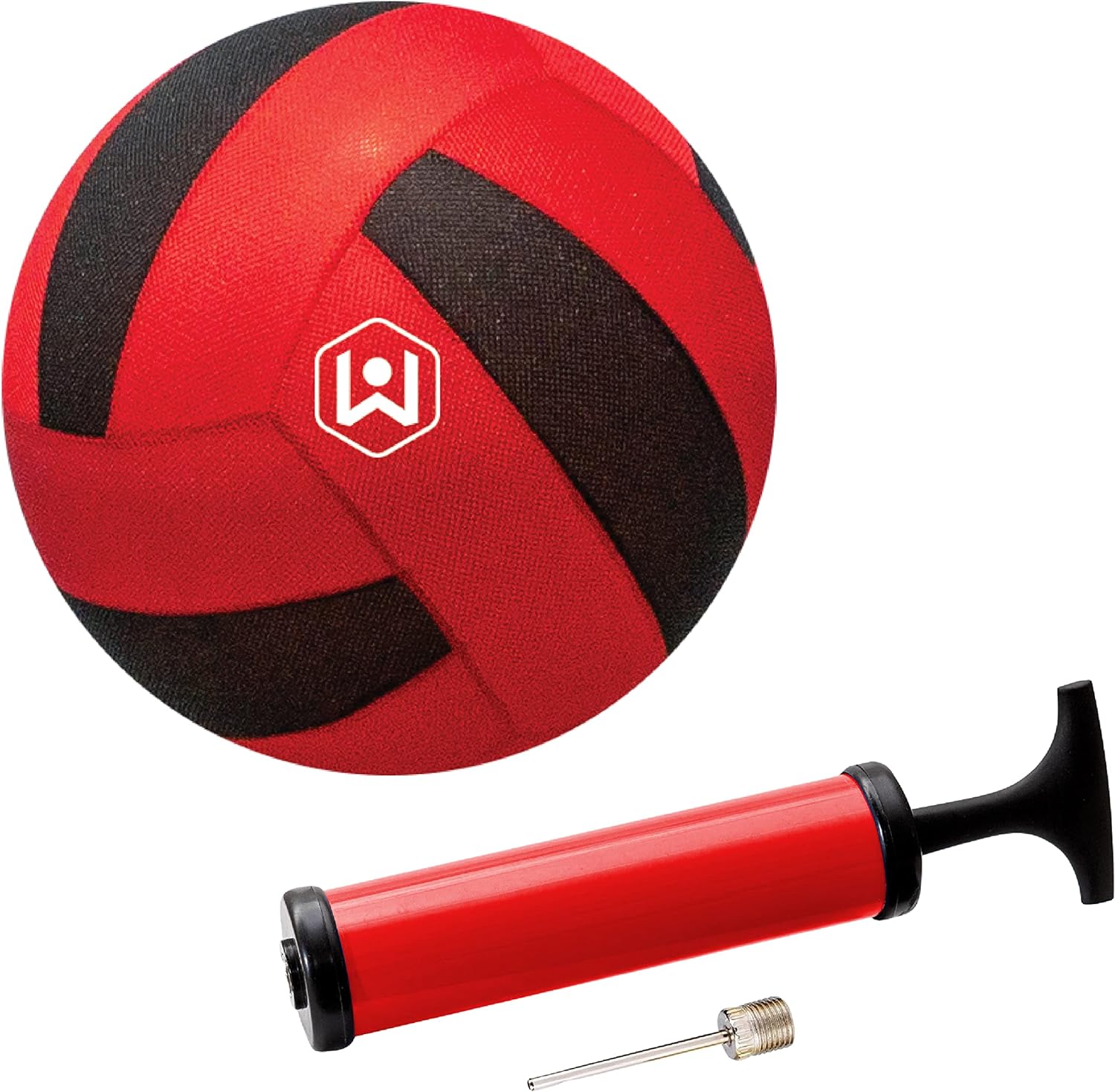 Amazon Exclusive Updated Volleyball-Supersized Soccer Ball Outdoor Sport Tailgate Backyard Beach Game Fun for All, Red